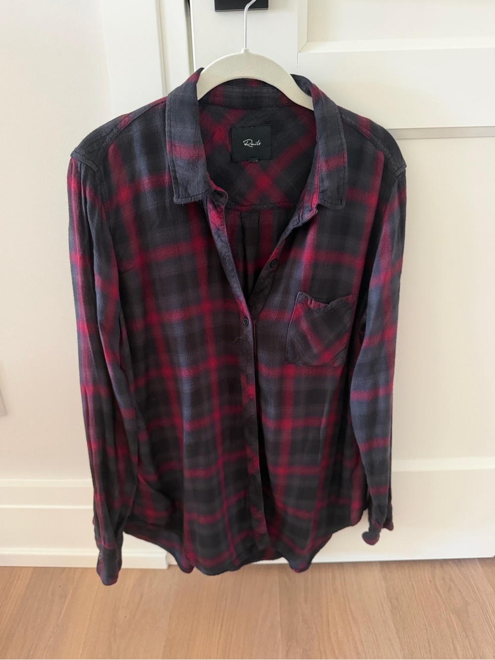 Rails Black & Red Plaid Long-Sleeve Button-Down Flannel Shirt
